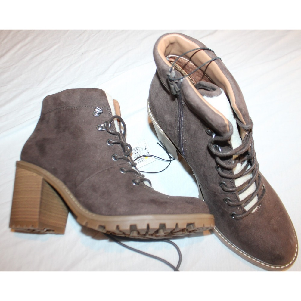NEW UNIVERSAL THREAD WOMEN'S brown PLATFORM GLENDA COMBAT BOOTS SIZE 11